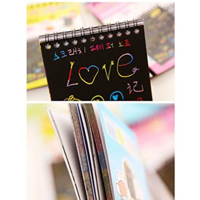 KIVYA Scratch Notebooks for Kids Drawing Painting and Sketching Colouring Book, 10"×7"