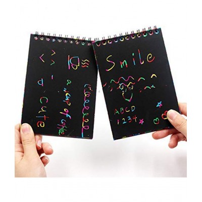 KIVYA Scratch Notebooks for Kids Drawing Painting and Sketching Colouring Book, 10"×7"