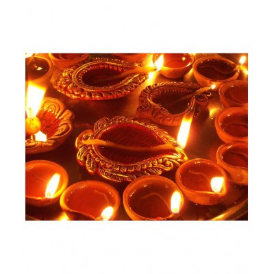 KIVYA Terracotta Diwali Diya - Pack of 12