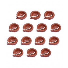 KIVYA Terracotta Diwali Diya - Pack of 12