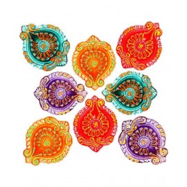 KIVYA Terracotta Table Diya - Pack of 8