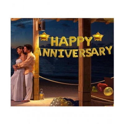 KR Balloon 91 pcs Royal Happy Anniversary Decoration For for Husband / Lover/ wife