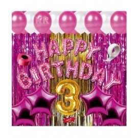 KR Third/3rd Solid Boy girl & kids combo/kit material for party decorations (Set of 73)