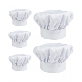 Kaku Fancy Dresses Chef Cap/Hat/Cook Cap/Restaurant Cap/Handcraft Toque Chef Cap/Chef Hats -White, Pack of 5