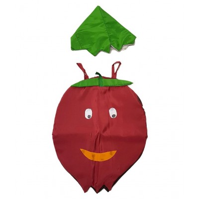 Kaku Fancy Dresses Pomegranate Cutout Costume With Cap For Kids (Free Size)