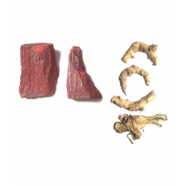 Kamiya Sindoor 1 Crystal 5 Gm Kali haldi Dried 4 Pieces for Devi puja and Tilak