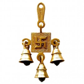 Kartique Brass Swastika Hanging Bells