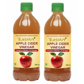 Kashvy 100% Natural Apple Cider Vinegar, 1000 ml Unflavoured Pack of 2