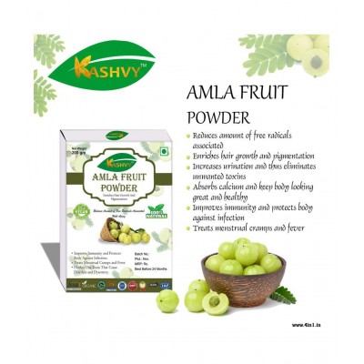 Kashvy Amla Fruit Powder 600 gm Pack of 3