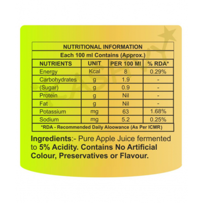 Kashvy Apple Cider Vinegar 500 ml Unflavoured