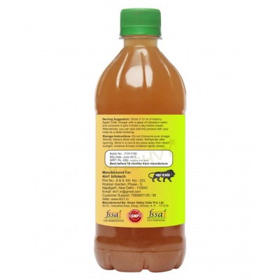 Kashvy Apple Cider Vinegar for Weight Management, 1000 ml Unflavoured Pack of 2