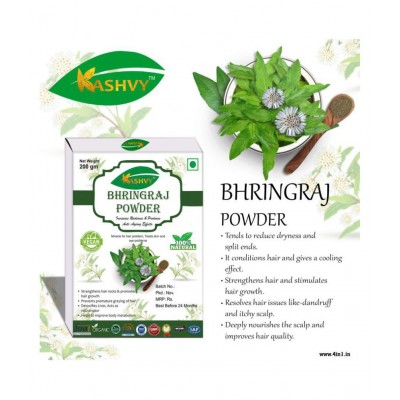 Kashvy Bhringraj Powder 400 gm Pack Of 2