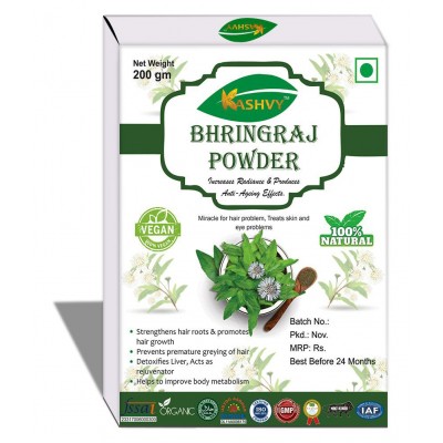 Kashvy Bhringraj Powder 600 gm Pack of 3