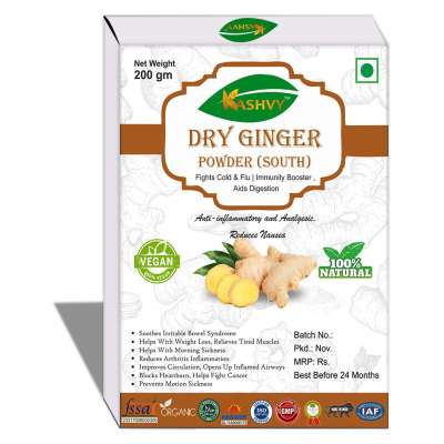 Kashvy Dry Ginger Powder 200 gm Pack Of 1