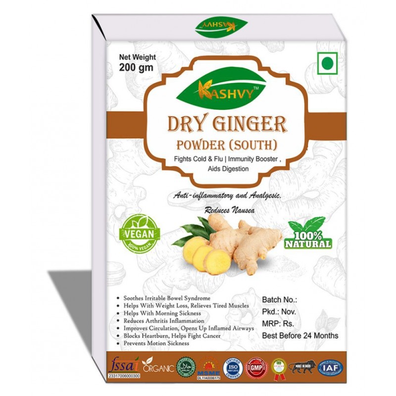 Kashvy Dry Ginger Powder 200 gm Pack Of 1