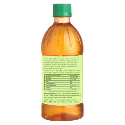 Kashvy Filtered apple cider vinegar for salad dressing, 1000 ml Unflavoured Pack of 2