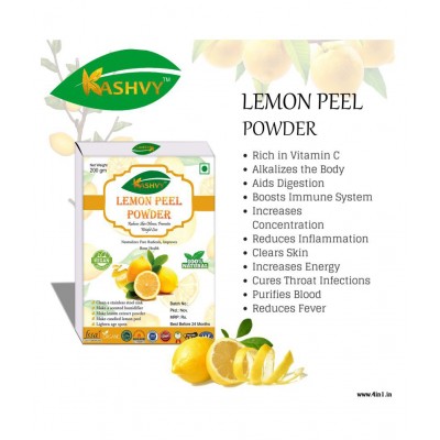 Kashvy Lemon Peel Powder 200 gm Pack Of 1