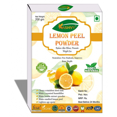 Kashvy Lemon Peel Powder 400 gm Pack Of 2