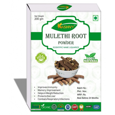 Kashvy Mulethi Root Powder 400 gm Pack Of 2