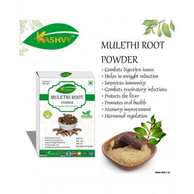 Kashvy Mulethi Root Powder 400 gm Pack Of 2