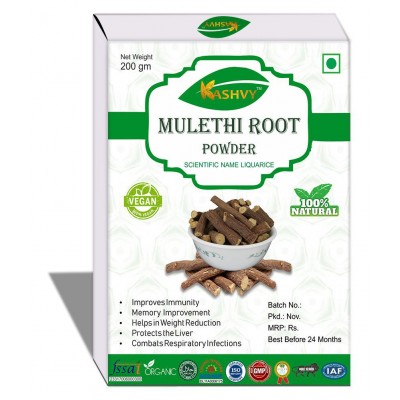 Kashvy Mulethi Root Powder 600 gm Pack of 3