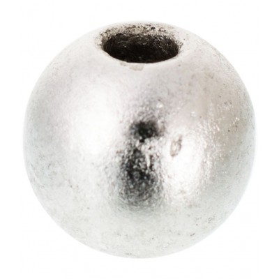 Kesar Zems Mercury Parad Bead (0.07 cm x 0.07 cm x 0.07 cm, Silver, Pack of 3)
