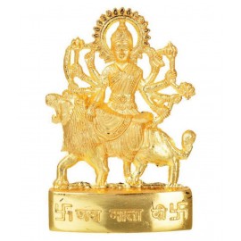 Kesar Zems Zinc Goddess Maa Durga Idol (10 cm x 10 cm x 0.5 cm, Gold) Kesar Zems Zinc Goddess Maa Durga Idol (10 cm x 10 cm x 0.5 cm, Gold)