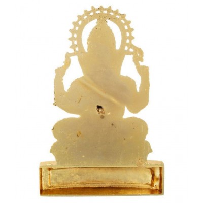 Kesar Zems Zinc Lord Ganesh Idol (10 cm x 7 cm x 1 cm, Gold)