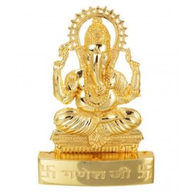Kesar Zems Zinc Lord Ganesh Idol (10 cm x 7 cm x 1 cm, Gold) Kesar Zems Zinc Lord Ganesh Idol (10 cm x 7 cm x 1 cm, Gold)