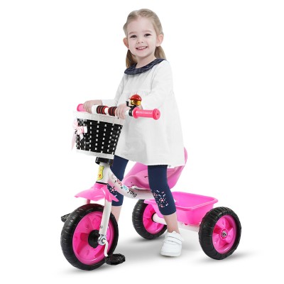 Kid Tricycle Adjustable Pedals Bike Toddler Children Balance Bicycle for 1-3 Years Old