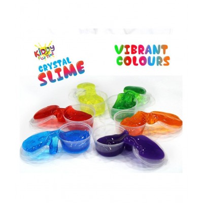 Kiddy Crystal Slime Pack of 6  Jelly Putty Set kit Toy for Girls Boys| Slime for Kids| Slime Easy Toy| 1 Pack Contains 6 Multiple Colors|putty slime|Age3+
