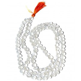 King & Queen Natural Sphatik Mala - 5mm (108+1) Original Beads