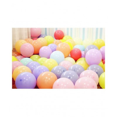 Kiran Enterprises Happy Birthday Banner (Red) + Multi Candy Balloons (Pack of 50)