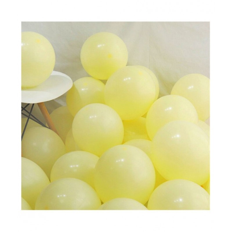 Kiran Enterprises Happy Birthday Candy Balloons-YELLOW (Pack of 50)