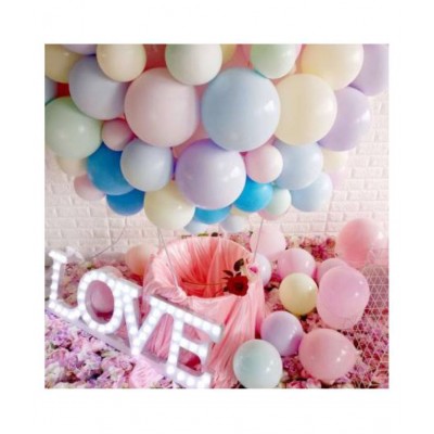 Kiran Enterprises Pack of 50 Pastel Colour Balloons for Decorations