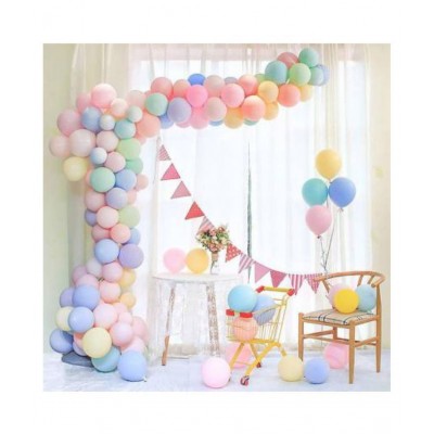 Kiran Enterprises Pack of 50 Pastel Colour Balloons for Decorations