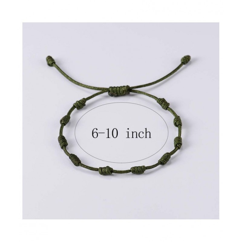 Knotted Rosary Knot String Bracelet | Anklet  Wedding, Religious, Prayer, Friendship, Christmas-2 Pcs Knotted Rosary Knot String Bracelet | Anklet  Wedding, Religious, Prayer, Friendship, Christmas-2 Pcs