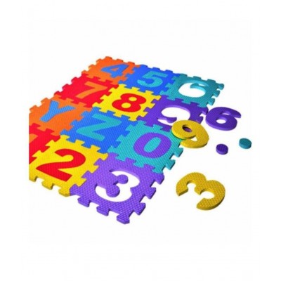 Kremlys Puzzle Mat for Kids, Interlocking Learning Alphabet and Number Mat toy for Kids, 36 Pieces - Multi-Color