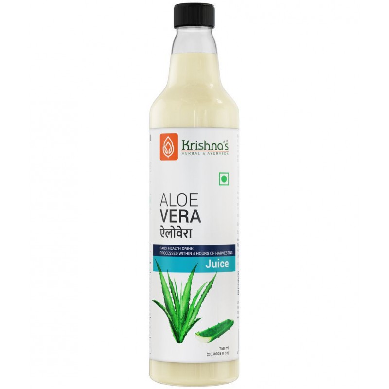 Krishna's Herbal & Ayurveda Aloe Vera Juice 750ml (Glass Pack)