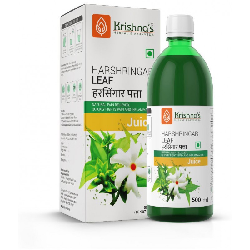 Krishna's Herbal & Ayurveda Harshringar Leaf Juice 500ml Krishna's Herbal & Ayurveda Harshringar Leaf Juice 500ml
