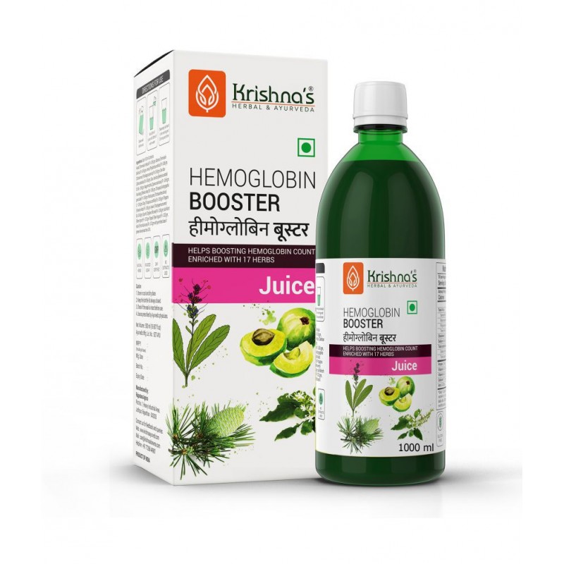 Krishna's Herbal & Ayurveda Hemoglobin Booster Juice 1000ml Krishna's Herbal & Ayurveda Hemoglobin Booster Juice 1000ml