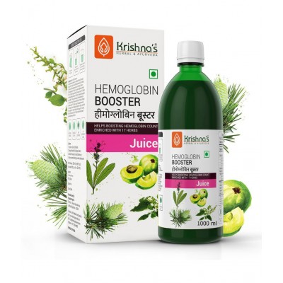 Krishna's Herbal & Ayurveda Hemoglobin Booster Juice 1000ml Krishna's Herbal & Ayurveda Hemoglobin Booster Juice 1000ml