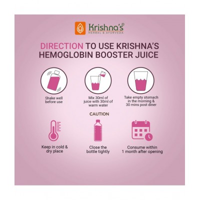 Krishna's Herbal & Ayurveda Hemoglobin Booster Juice 1000ml Krishna's Herbal & Ayurveda Hemoglobin Booster Juice 1000ml