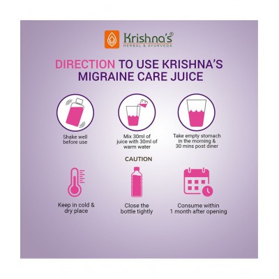 Krishna's Herbal & Ayurveda Migraine Care Juice 500ml