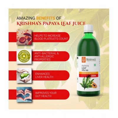 Krishna's Herbal & Ayurveda Papaya Leaf Juice 1000ml