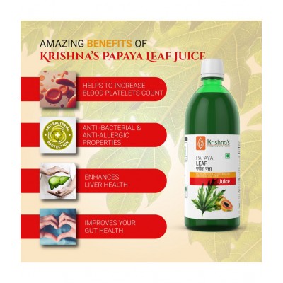 Krishna's Herbal & Ayurveda Papaya Leaf Juice 500ml