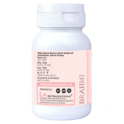 LA NUTRACEUTICALS Brahmi Capsule 60 no.s Pack Of 2