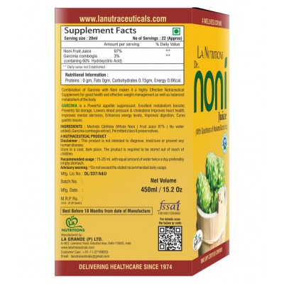 LA NUTRACEUTICALS Dr Noni Juice for Healthy Joint Liquid 500 ml