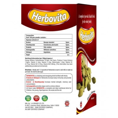 LA NUTRACEUTICALS Herbovita Herbal Powder 200 gm