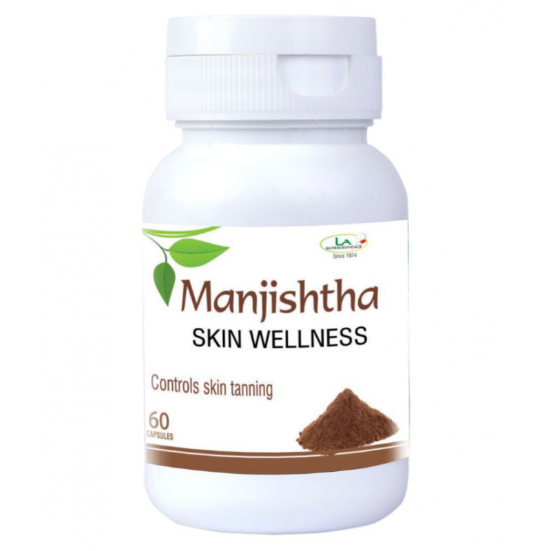 LA NUTRACEUTICALS Manjishtha Extract Capsule 60 no.s Pack Of 2 LA NUTRACEUTICALS Manjishtha Extract Capsule 60 no.s Pack Of 2